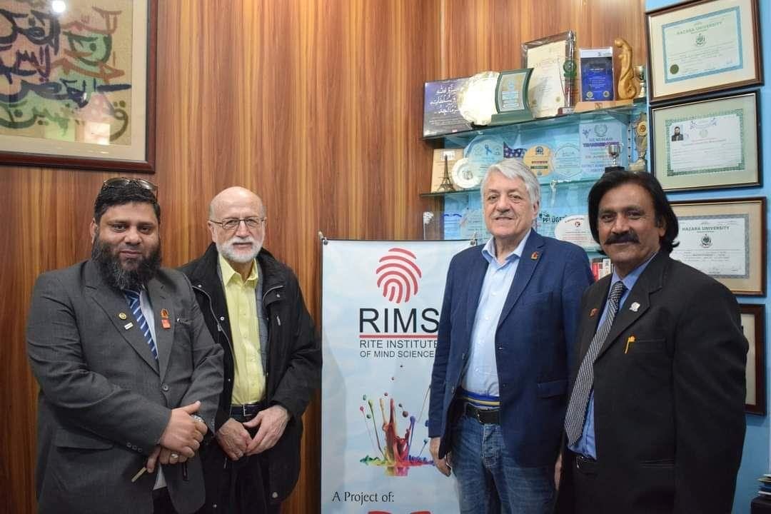 A visiting Rotarian from Germany with Dr. Ahmed Ejaz at the Rite Institute of Mind Sciences